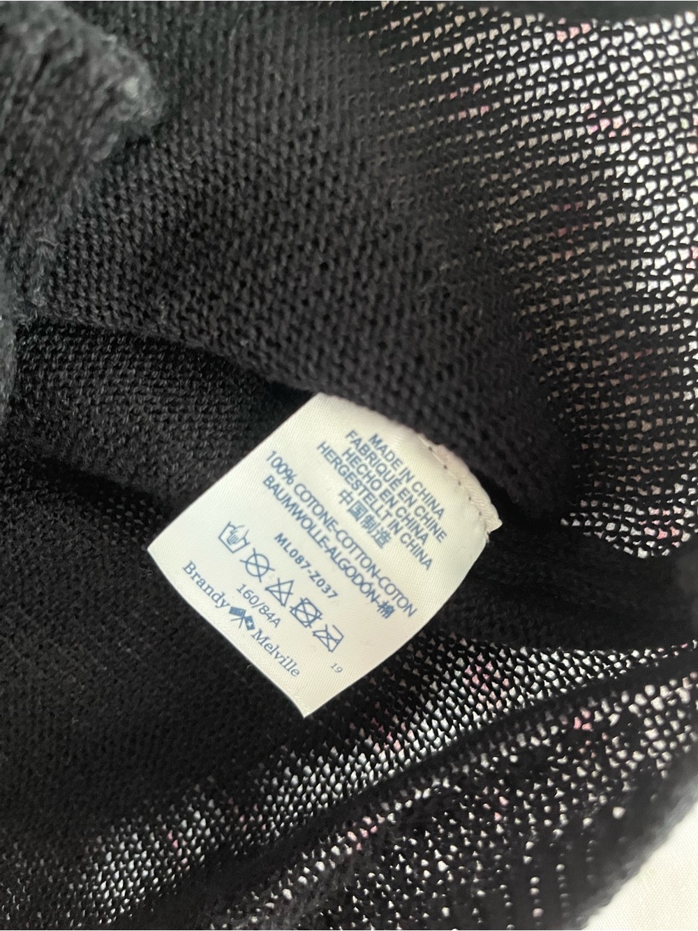 Brandy Melville black soft knit bolero tie cardigan ๐๐ - Picture 3 of 4